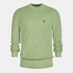 ライルアンドスコット メンズ アウター パーカー・スウェット Lyle and Scott Chevron Jumper Glencoe Green グリーンのサムネイル