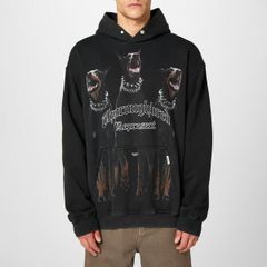 リプレゼント メンズ アウター パーカー・スウェット コットン Represent Mens Thoroughb red Cotton Long Sleeve Hoodie Vintage Black