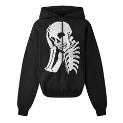パーム・エンジェルス メンズ アウター パーカー・スウェット Palm Angels Palm Skull Zip Hoody Sn61 Black ブラックのサムネイル
