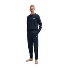 ボス メンズ アウター パーカー・スウェット Boss Mens Iconic Pull Over Hoodie Dark Blue ブルーのサムネイル