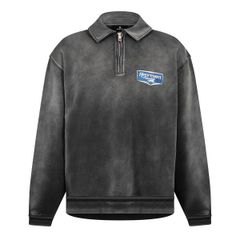 リプレゼント メンズ アウター パーカー・スウェット ハーフジップ フリース Represent Mens Quarter Zip Fleece Stained Black ブラック