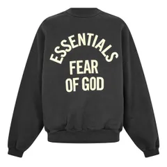 フィアオブゴッド メンズ アウター パーカー・スウェット シャツ Fear Of God Essentials Mens Crew Sweatshirt Black ブラックのサムネイル