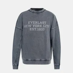 エバーラスト メンズ アウター パーカー・スウェット シャツ Everlast Mens NYCrew Sweatshirt Washed Grey グレーのサムネイル
