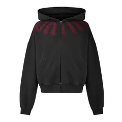 パーム・エンジェルス メンズ アウター パーカー・スウェット Palm Angels Palm Neck Zip Hoody Sn61 Black ブラックのサムネイル