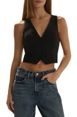 フェイバリット ドーター レディース トップス シャツ ベスト Favorite Daughter The Little Classic Vest BLACK ブラックのサムネイル