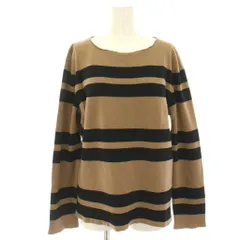 マックスマーラ ウィークエンドライン MAX MARA WEEKEND LINE ニット セーター 長袖 マルチボーダー ウール 薄手 L ベージュ 黒 ブラック 536626530700 /HNのサムネイル
