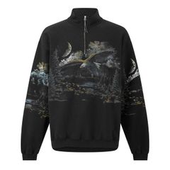 ロア メンズ アウター パーカー・スウェット フリース ROA Mens Fai HZ 14 Zip Fleece Washed Black ブラック