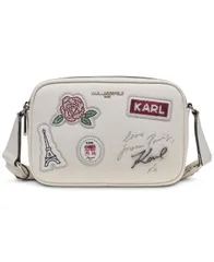 カール ラガーフェルド レディース バッグ KARLAGERFELD PARIS Maybelle PinsRhinestones Crossbody Winter WhiteSilver ホワイトのサムネイル