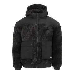 ロンズデール メンズ アウター ジャケット・ブルゾン Lonsdale Mens Windproof Long Sleeve Sherpa Jacket Black ブラックのサムネイル