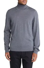 ボス メンズ アウター パーカー・スウェット タートルネック ウール BOSS Musso Wool Turtleneck MED GYのサムネイル