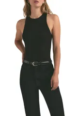フェイバリット ドーター レディース トップス シャツ ボディースーツ Favorite Daughter The Perfect Ribodysuit BLACK ブラックのサムネイル