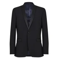 テッドベーカー メンズ アウター ジャケット・ブルゾン スリムフィット Ted Baker Pine Slim Fituxedo Jacket Black ブラックのサムネイル