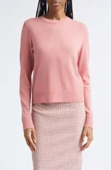 ヴィンス レディース アウター ニット・セーター クルーネック Vince Classicrewneck Cashmere Sweater LOTUS PINK ピンクのサムネイル