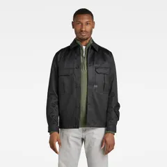 ジースター メンズ アウター ジャケット・ブルゾン シャツ G Star Mens Relaxed Overshirt Dk Black ブラックのサムネイル