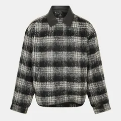 リプレゼント メンズ アウター ジャケット・ブルゾン シャツ Represent Mens TwoWay Zip Overshirt Jet Black ブラックのサムネイル