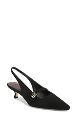 ヴィンス レディース シューズ パンプス サンダル ヒール Vince Sonya Kitten Heel Pointed Toe Slingback Sandal BLACK SUEDE ブラックのサムネイル