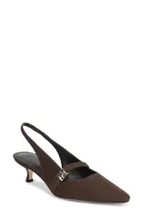 ヴィンス レディース シューズ パンプス サンダル ヒール Vince Sonya Kitten Heel Pointed Toe Slingback Sandal CACAO BROWN SUEDEのサムネイル