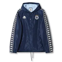 カッパ メンズ アウター ジャケット・ブルゾン ハーフジップ Kappa Mens Banda Wateresistant Half Zip Rain Anorak BlueWhite GPT ホワイのサムネイル
