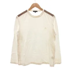 バーバリー ロンドン BURBERRY LONDON Tシャツ M 白 ホワイト 長袖 ラウンドネック ロゴ刺繍 /SJのサムネイル