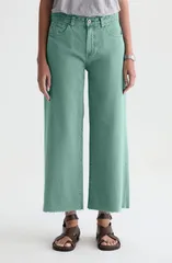 エージー レディース ボトムス デニムパンツ ワイドレッグ アンクル ジーンズ AG Saige Raw Hemid Rise Ankle Wide Leg JeansULFUR SUNWASHEDのサムネイル