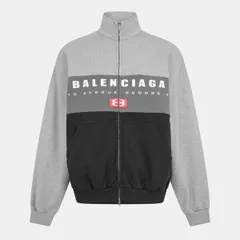 バレンシアガ メンズ アウター ジャケット・ブルゾン Balenciaga Mens Bal Zipped WeatherResistant Softshell Jacket Heather Greyのサムネイル
