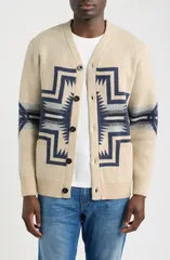 ペンドルトン メンズ アウター パーカー・スウェット ウール カーディガン Pendleton Harding Lambswool Cardigan HARDING OATMEAL オートミールのサムネイル