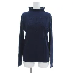 マレーラ MARELLA SPORT ハイネックセーター ラメニット ケーブル編み 長袖 S 青 ブルー /UO ■GY06のサムネイル