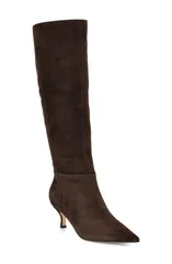 ナインウェスト レディース シューズ ブーツ・レインブーツ Nine West Somas Knee High Boot Women DARK BROWN SUEDE ブラウンのサムネイル