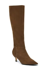 ナインウェスト レディース シューズ ブーツ・レインブーツ Nine West Somas Knee High Boot Women DARK NATURAL SUEDEのサムネイル