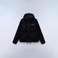 ナパピリ メンズ アウター ジャケット・ブルゾン Napapijri Mens Rivalto Wateresistant Long Sleeve Rain Anorak Black Beauty ブのサムネイル