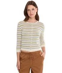ヴィンス レディース アウター ニット・セーター Vince Striped 34 Sleeve Cardi Dandelion Combo ストライプのサムネイル