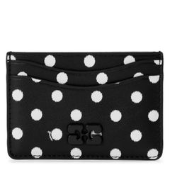 ガニー レディース アクセサリー 財布 プリント Ganni Womens Printed Card Holder Black ブラック