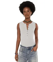 フリーピープル レディース トップス シャツ Free People We The Free Jamie Henley Tank Quiet Grey グレーのサムネイル