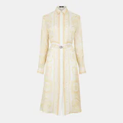 ヴェルサーチ レディース トップス シャツ Versace Womens Barocco Shirt Dress Washed Gold ゴールドのサムネイル