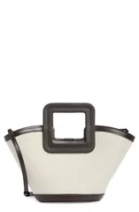 スタウド レディース バッグ ミニ STAUD Mini Shirley Canvas Bucket Bag NATURAL ESPRESSOのサムネイル
