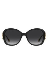 スチュアート ワイツマン レディース アクセサリー サングラス・アイウェア Stuart Weitzman 58mm Polarized Gradient Square Sunglasses BLAC