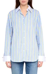 ザディグ エ ヴォルテール レディース トップス シャツ コットン Zadig Voltaire Morning Stripe Cotton Poplin ButtonUp Shirt SIXTINEのサムネイル