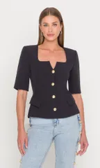 ジェネレーションラブ レディース アウター ジャケット・ブルゾン クレープ Generation Love Tilly Crepe Jacket Black ブラックのサムネイル