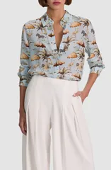 アリス アンド オリビア レディース トップス シャツ プリント シルク Alice Olivia Willa Print Silk Shirt UNTAMEDのサムネイル