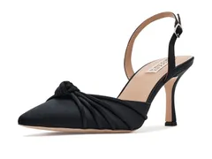 バッジェリーミシュカ レディース シューズ ヒール Badgley Mischka Yena Black Satin ブラックのサムネイル