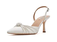 バッジェリーミシュカ レディース シューズ ヒール Badgley Mischka Yena White Satin ホワイトのサムネイル
