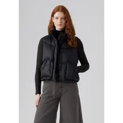 リーバイス レディース アウター ジャケット・ブルゾン Levis Womens Levis Western Insulated Short Puffer Jacket Black ブラックのサムネイル