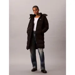 カルバンクライン レディース アウター ジャケット・ブルゾン Calvin Klein Jeans Womens Detachable Hood Long Sleeve Long Puffer Jacのサムネイル