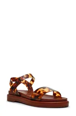 アンクライン レディース シューズ サンダル アンクル Anne Klein Elani Ankle Strap Sandal Women TORTOISEのサムネイル