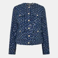 カール ラガーフェルド レディース アウター ジャケット・ブルゾン デニム Karlagerfeld Womens Classic Denim Structu red Fit Denim Jacketのサムネイル