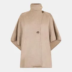 マックスマーラ レディース アウター ジャケット・ブルゾン ケープデザイン ドレープ キャップ ケープ Max Mara Womens Draped Cape Beige ベージュのサムネイル