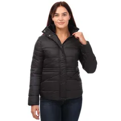 エル レディース アウター ジャケット・ブルゾン Elle Puffer Jacket Black ブラックのサムネイル