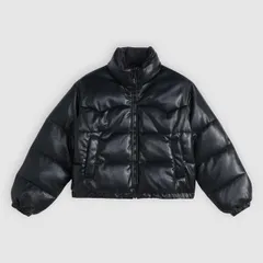 リーバイス レディース アウター ジャケット・ブルゾン Levis Womenshort Puffer Jacket Black Night ブラックのサムネイル