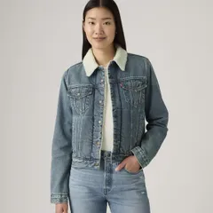 リーバイス レディース アウター ジャケット・ブルゾン Levis Sherpa Trucker Ld64 Heed and Hawedのサムネイル