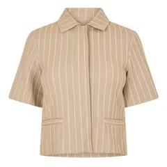 マックスマーラ レディース アウター ジャケット・ブルゾン ジャージー Max Mara Max Jersey Jacket Ld61 Beige Pinstripe ベージュのサムネイル
